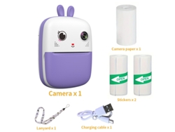 Máquina De Fotografía Instantánea Para Niños, Puede Tomar Fotografías E Imprimir Cámara Digital-Púrpura CHRUI