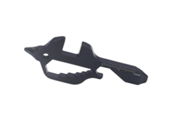 Herramienta Multiusos De Acero Inoxidable En Forma De Pez Para Bolsillo Con Llavero, Abridores De Botellas, Llave Y Regla Negro