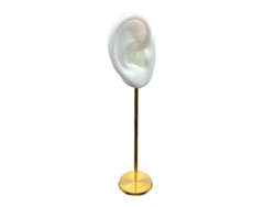 2026-soporte Para Pendientes Linjou, Modelo De Oreja Humana, Base Redonda, Silicona Y Cobre, Blanco, Almacenamiento Joyería