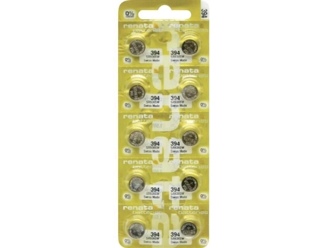 RENATA 394 Pila de Botón de Óxido de Plata 84 mAh 1.55V 10 Unidades