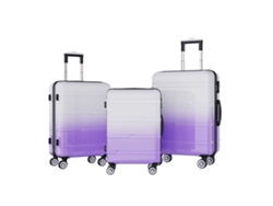 Juego De Maletas De Viaje 3 Piezas Rosa 20/24/28 Abs Rígidas Con Ruedas 360° Silenciosas, Cerradura Tsa Y Báscula De Equipaje