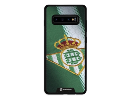 Funda Móvil Oficial Real Betis Fc para Samsung Galaxy S10 Plus PHONECASES3D Piel Sintética Negro