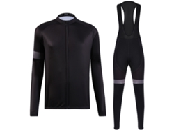 Conjunto De Camisa De Ciclismo Para Homem Inverno Manta Manga Longa Com Calças Padded Bib Roupa De Bicicleta