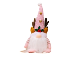 Muñeco De Trapo Nórdico Tomte Navideño Con Luz, Elfo De Pascua Handmade, Decoración De Navidad Rosa, Regalo Para Fiesta Hogar