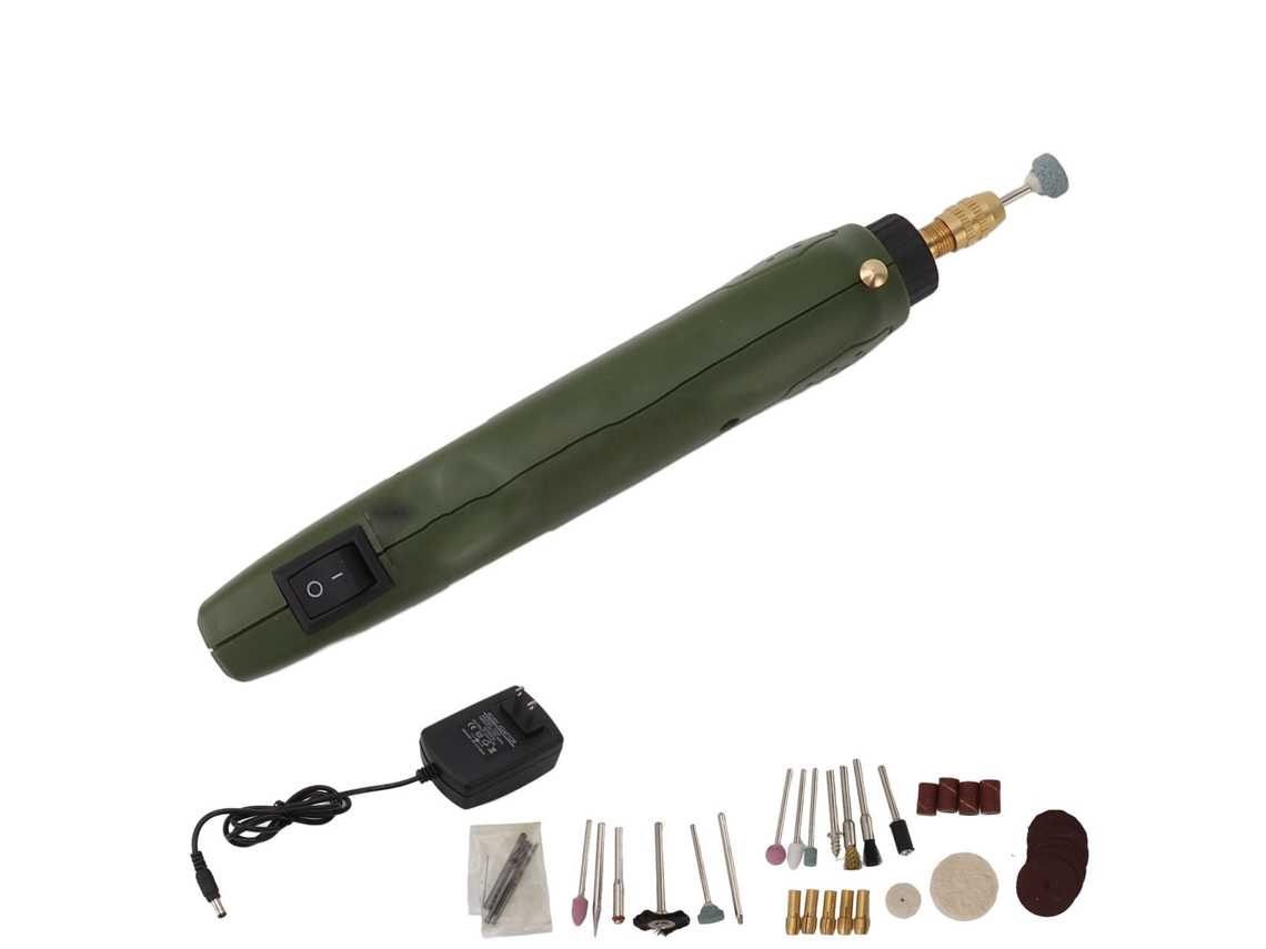 Mini Kit De Herramientas Rotativas Inalámbricas Con 35 Accesorios Para Lijar, Pulir, Taladrar, Grabar Y Proyectos De Bricolaje. Enchufe Estadounidense De 100-240 V.