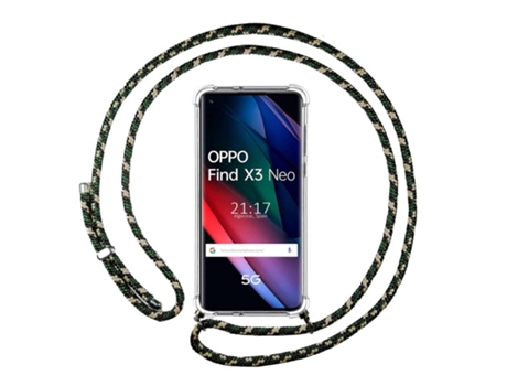 Carcasa Oppo Find X3 Neo 5G TUMUNDOSMARTPHONE Colgante Verde
