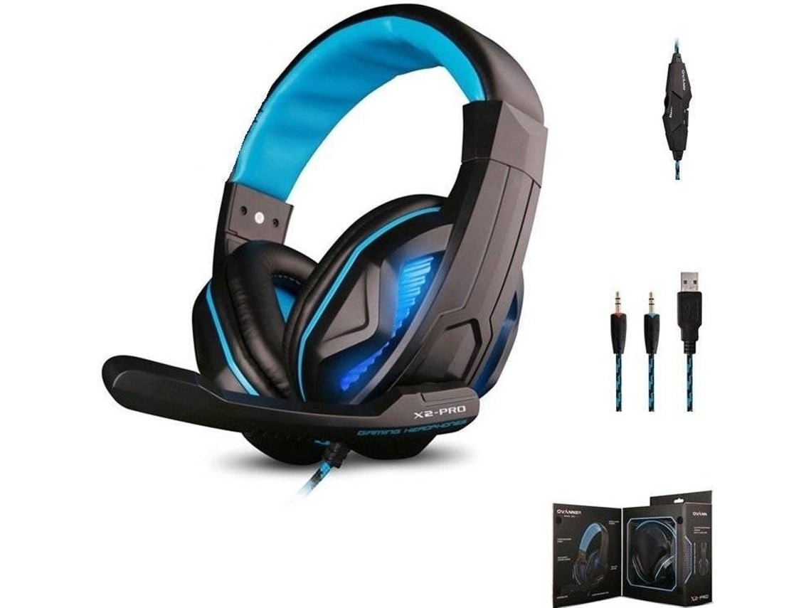 Auriculares Gaming ENKES Estéreo con micrófono ajustable y audio de alta calidad Aux de 3,5 mm con sonido potente