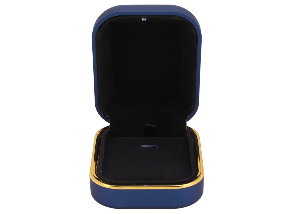 Caja Rectangular De Terciopelo Y Goma Con Luz Led Para Colgantes De Collares, Pulseras Y Regalos.