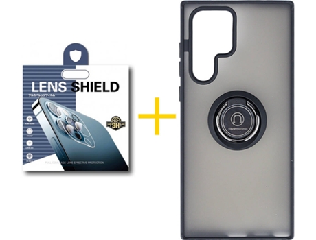 Carcasa + 1 Protector de Cámara para Samsung Galaxy S22 Ultra 5G SKYHE Negro