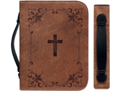 Estuche de PU para Biblia con cremallera y asa | Resistente al agua con correa, material de calidad, protección elegante Gokoco