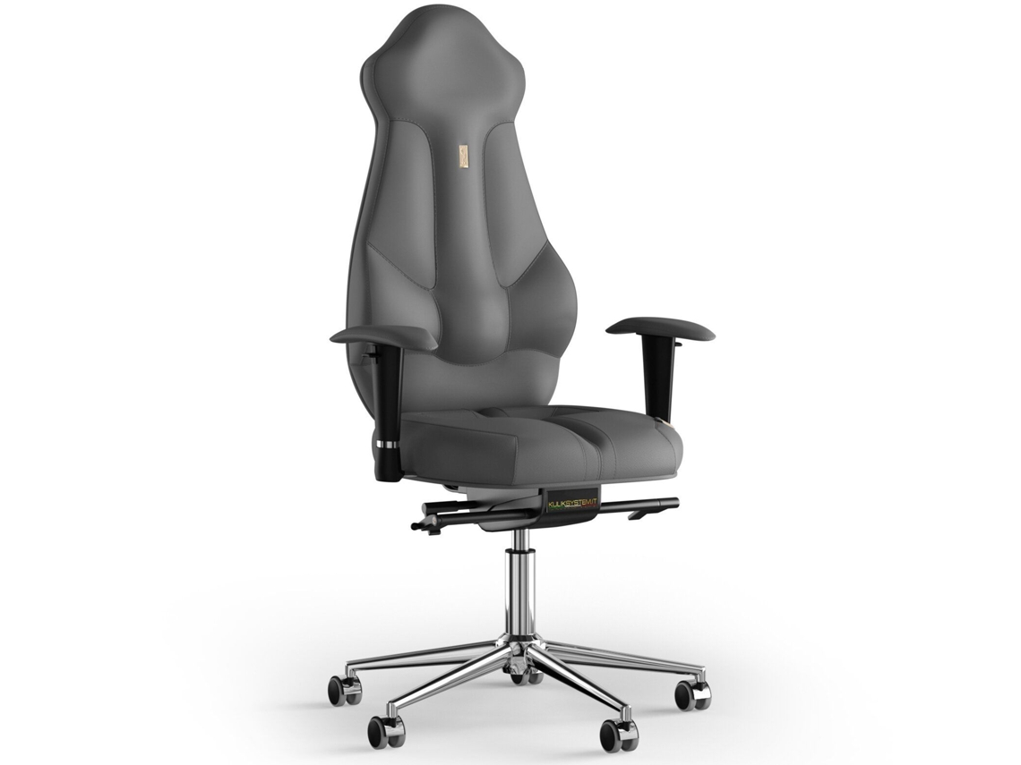 Silla de Escritorio Ergonomica KULIK Imperial PU Cuero (Gris -130x50x50cm)