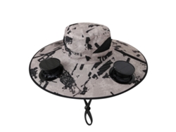 (camuflaje Redondo Color Caqui) Sombrero Con Ventilador Solar, Recargable, Parasol Para Pesca Al Aire Libre Y Protección Solar