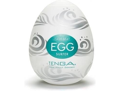 Masturbador Tenga Egg surfer huevo funda color 42 gr blanco azul plata 4.9 6.1