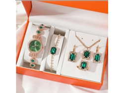Set de regalo para mujer con reloj de pulsera de malla y caja naranja SPQMENT