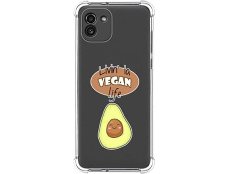 Carcasa para Samsung Galaxy A03 TUMUNDOSMARTPHONE Dibujos Antigolpes Vegan Life Multicolor