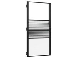 Puerta interior de vidrio templado negro Vidaxl