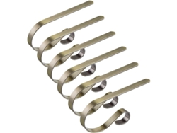 Juego De 6 Soportes Para Calcetines Navideños Para La Repisa De La Chimenea Y El Hogar.