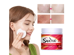 Discos de algodón con ácido salicílico para la limpieza facial, previenen los brotes de acné y minimizan los poros.