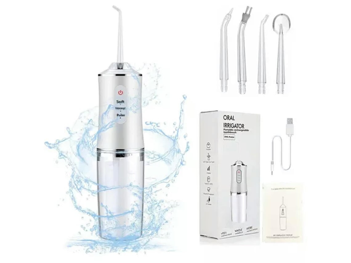 DIGITALLAB Irrigador Bucal Agua Hilo Dental Blanco