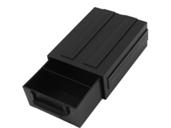 Caja Vacía De Plástico Negro Con Cajón Antiestático Esd De 3 Compartimentos Para Componentes Ic