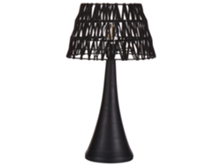 Lámpara de mesa BELIANI Pellejas de Algodón Negro 22x22x47