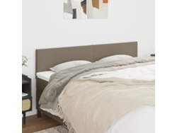 Cabeceros 2 Unidades Tela Gris Taupe 80x5x78/88 Cm