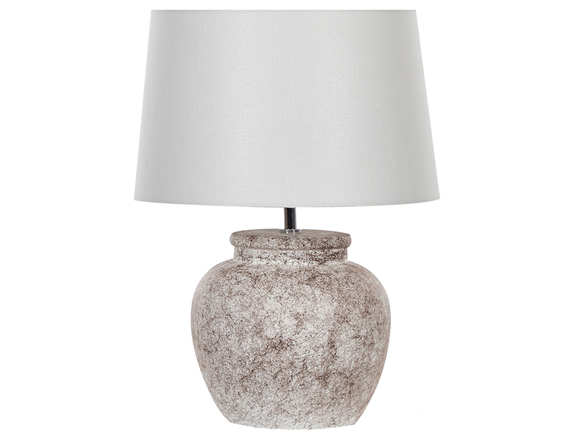 Lámpara de mesa BELIANI Mareb de Cerámica Beige 35x35x47