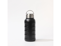 Botella De Agua Aislada (negra) | Acero Inoxidable | Botella De Agua Portátil Sellada Y A Prueba De Fugas De 940 Ml