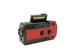 Radio multifuncional de 4000 mAh con FM, AM, WB, NOAA, carga solar y manivela, USB, linterna LED para emergencias y batería externa portátil. Viewleaf