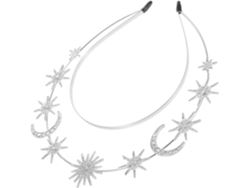 Bandeau Déesse Étoiles Y Lunes En Métal Double Cuelloche Para Enterrement De Vie De Jeune Fille Y ...