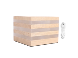 Bj-lâmpada De Mesa De Madeira Led Sem Fio Recarregável Usb Para Quarto, Mesa De Cabeceira E Escritório Em Casa