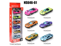 (6 Coches) Mini Coches Deslizantes De Metal Fundido A Presión A Escala 1/64, Juguetes Para Niños