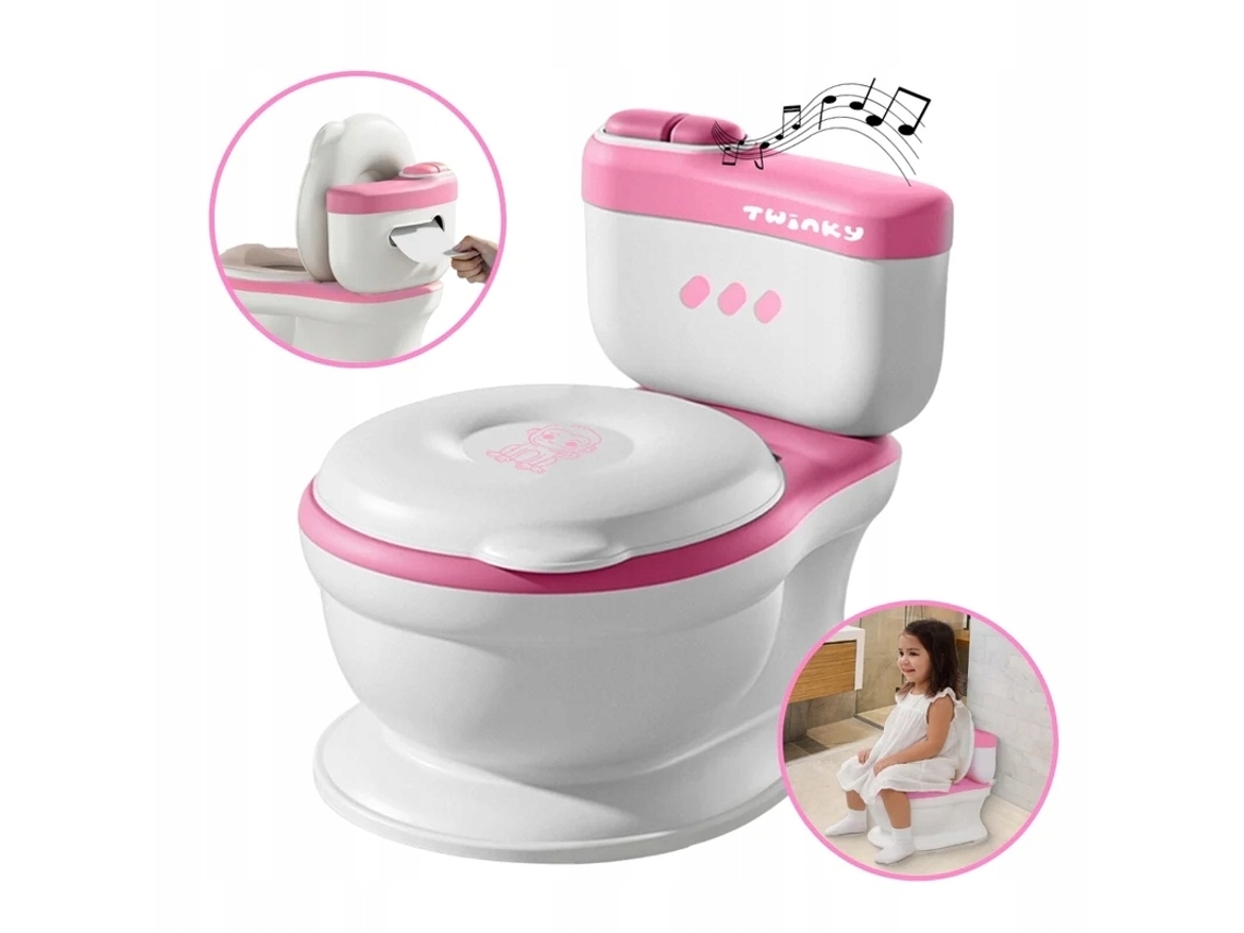 Orinal Twinky Para Bebés Y Niños 3 En 1 Orinal Y Vaso Sanitario Rosa