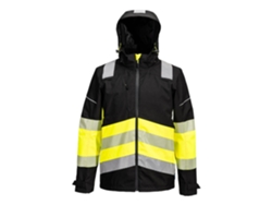 PW3 Impermeable de alta visibilidad Clase 1 Extremo Amarillo Negro / XXL