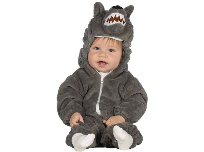 Disfraz de Bebé DISFRAZZES Lobo Gris (Talla: 6 a 12 meses)