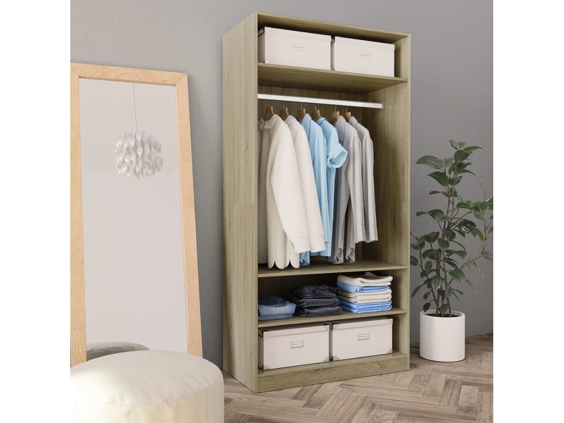Armario de madera contrachapada roble sonoma 100x50x200 cm