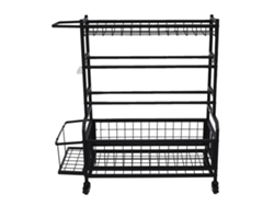 Soporte para mancuernas, diseño de 4 niveles, construcción de acero resistente, negro OEM