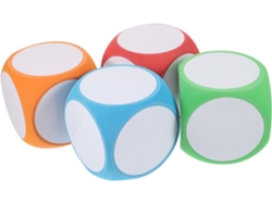 Dados De Espuma Borrable En Blanco Para Juegos Educativos Multifuncionales De Bricolaje.