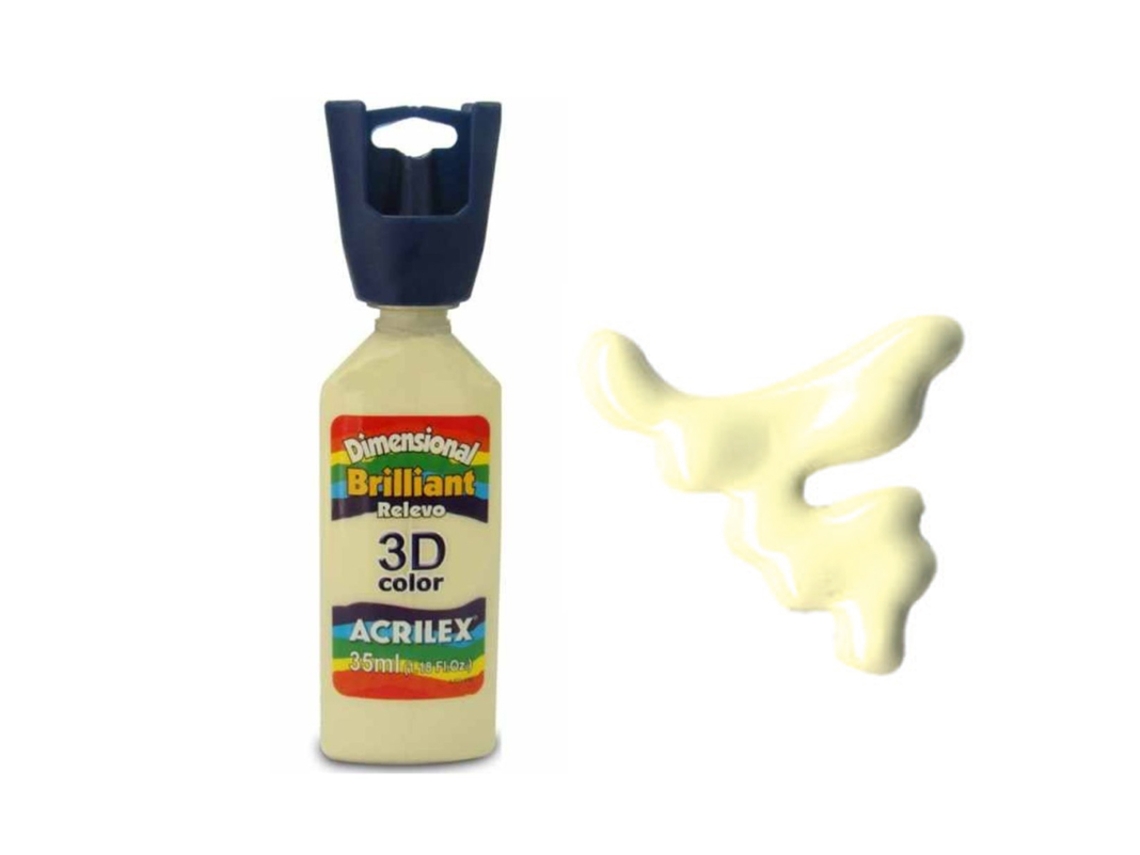 Relieve dimensional 3D brillante Acrilex Marfil 529 35 ml