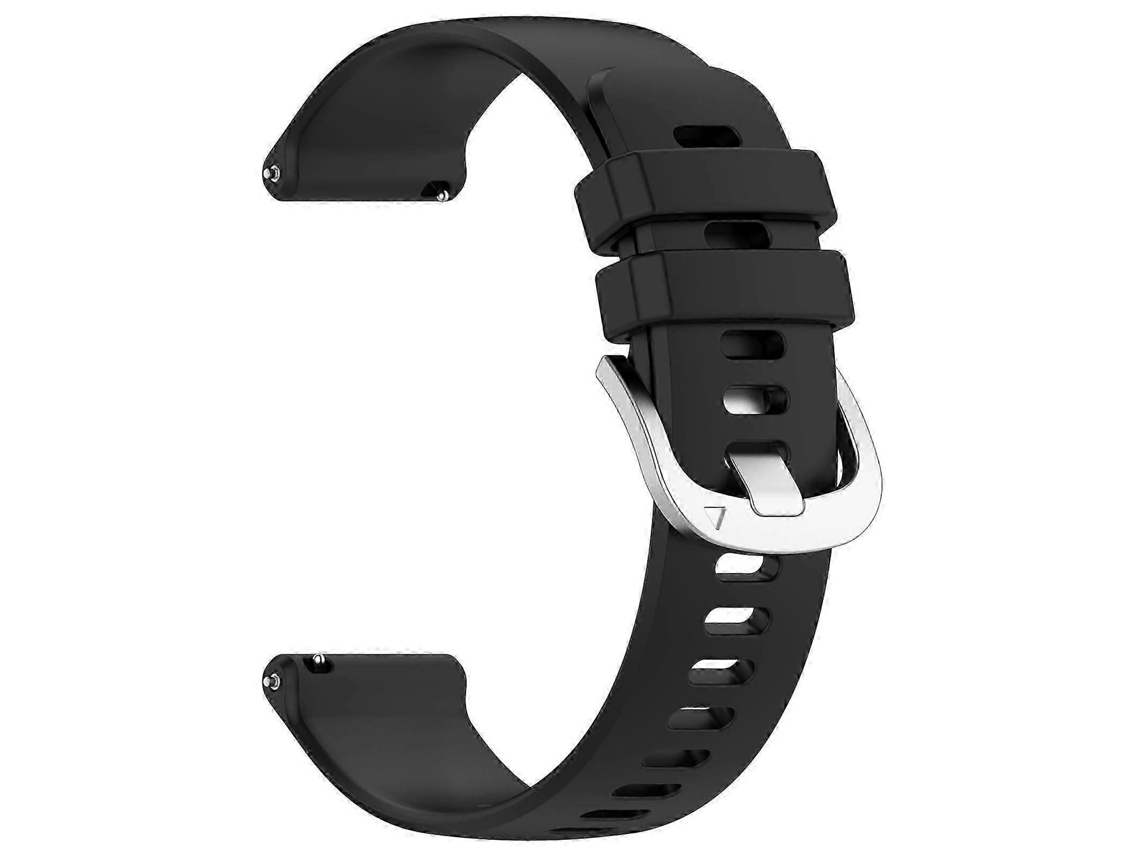 Pulseira Esportiva Ajustável De Silicone Para O Smartwatch Garmin Approach S50, 20 Mm, Preta.