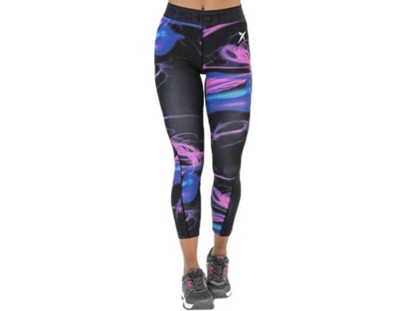 Pantalones Ajustados para Mujer DROP SHOT Boreal Negro para Tenis (M)