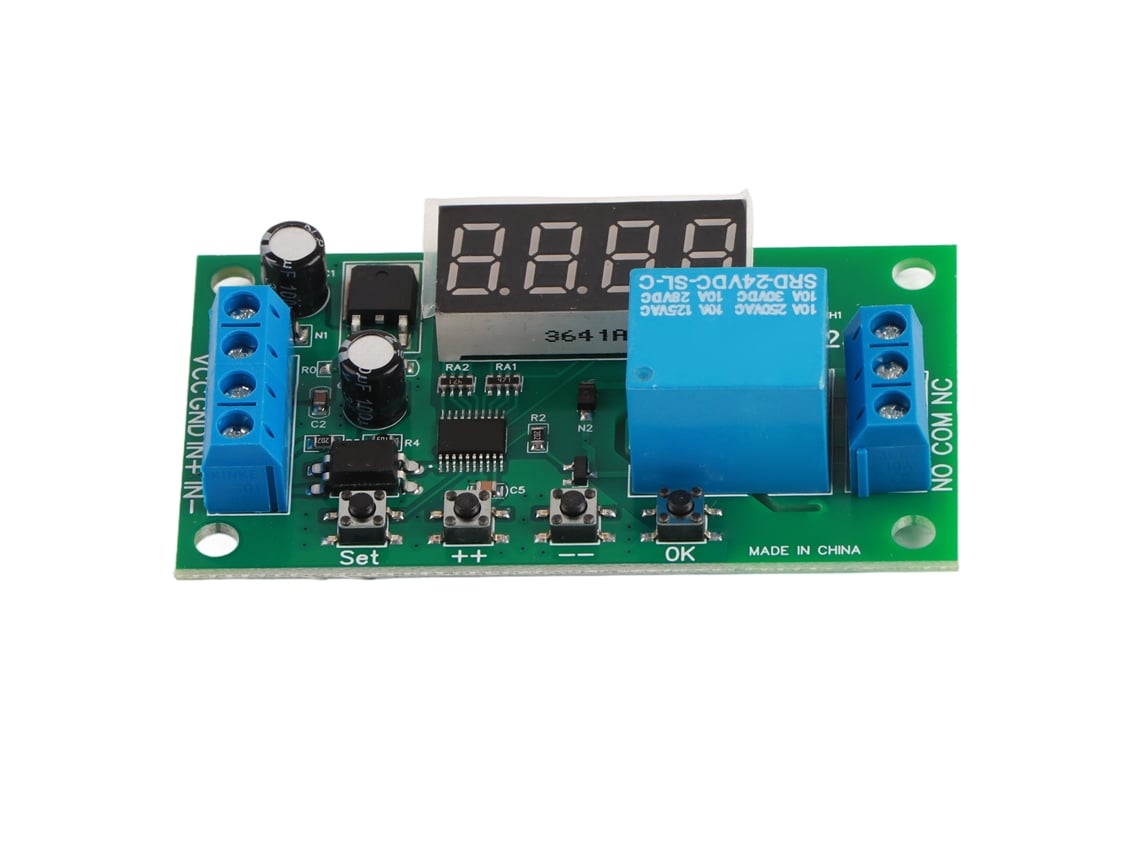 Placa De Relés Con Contador De Pulsos Multifuncional, Precisión De 0,1 S A 9999999,9 S (0,01 S), Módulo De 24 V.