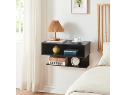 Estantería de pared Gauldal 57x30x32 cm - Negro [EN.CASA]