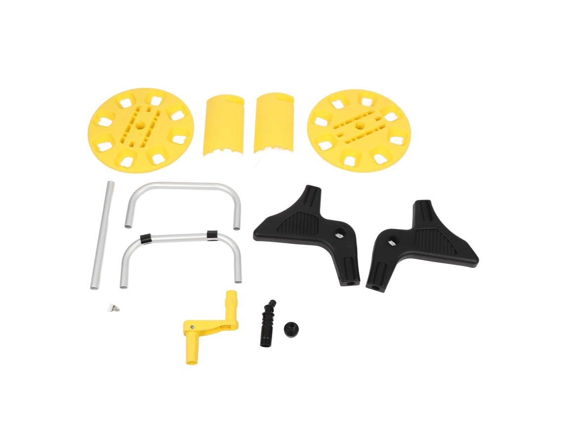 Carrito para manguera de jardín amarillo de 30 m