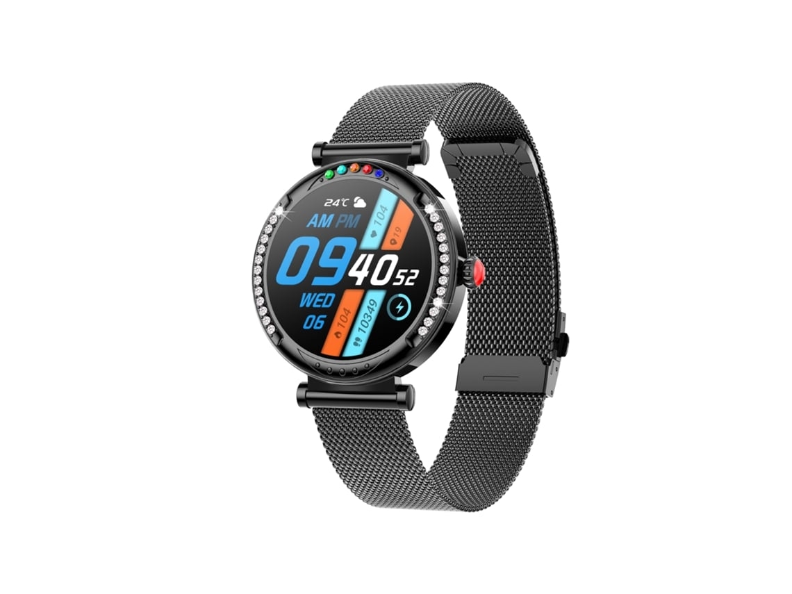 Reloj inteligente CF33 de 1,27 pulgadas, resistente al agua IP67, con más de 100 modos deportivos, color negro Chennnls