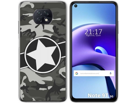 Carcasa Xiaomi Redmi Note 9T 5G TUMUNDOSMARTPHONE Camuflaje 02 Multicolor