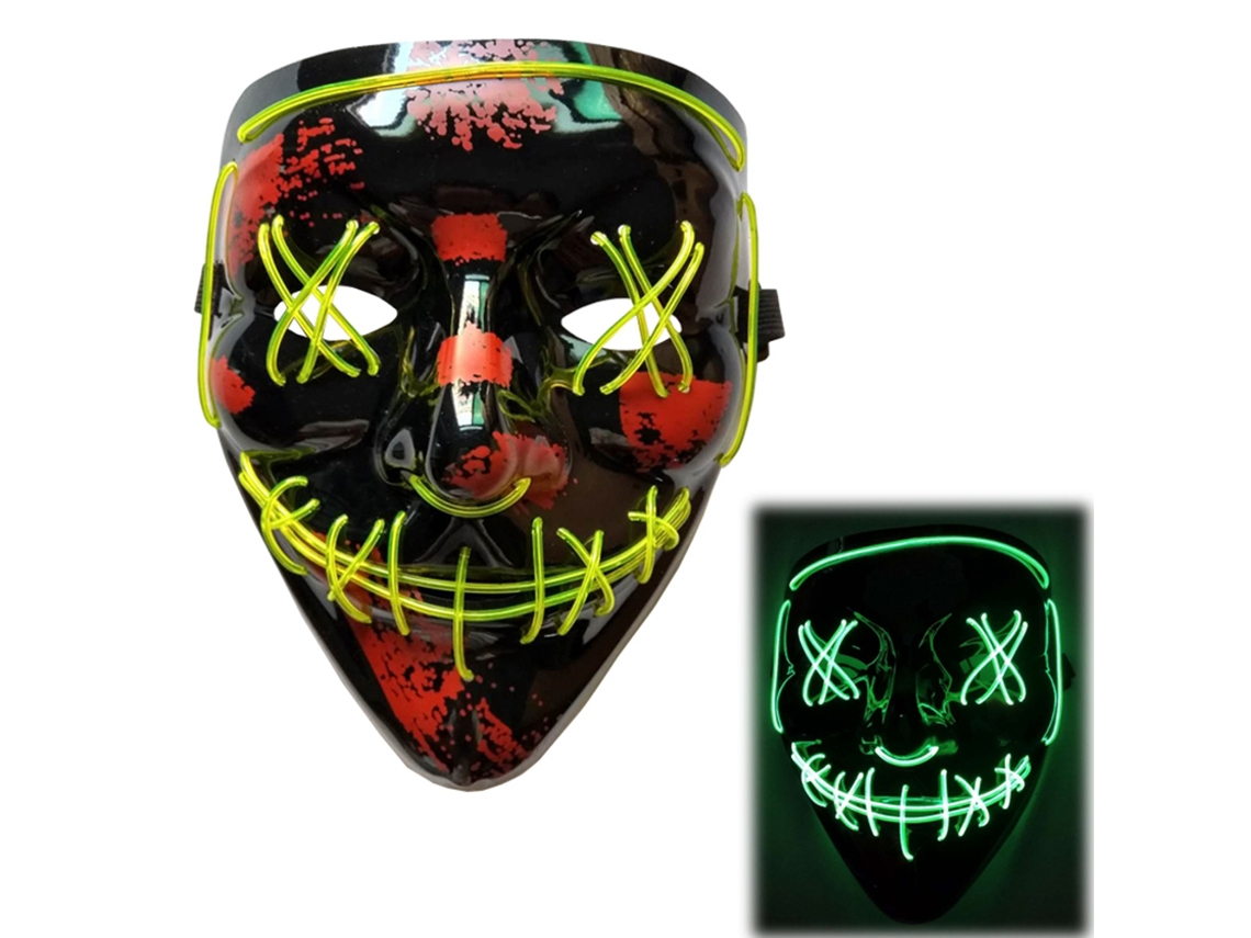 Máscara de Halloween verde fluorescente de Ender disponible en línea