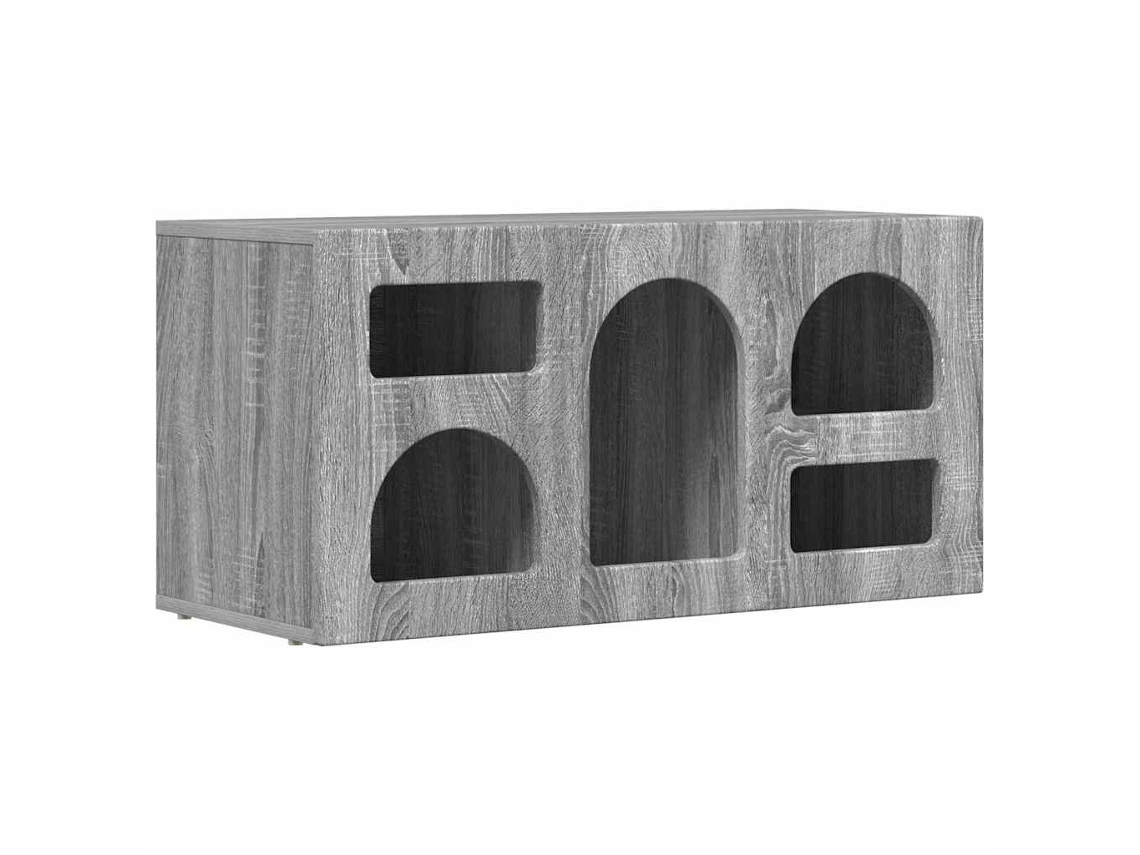 Mueble de TV Sonoma Gris 80 x 35 x 40 cm EXCLUSIVO MAISON