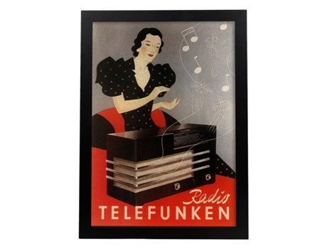 Poster NACNIC Vintage Anuncio vinate Radio-Telefunken de 1935..