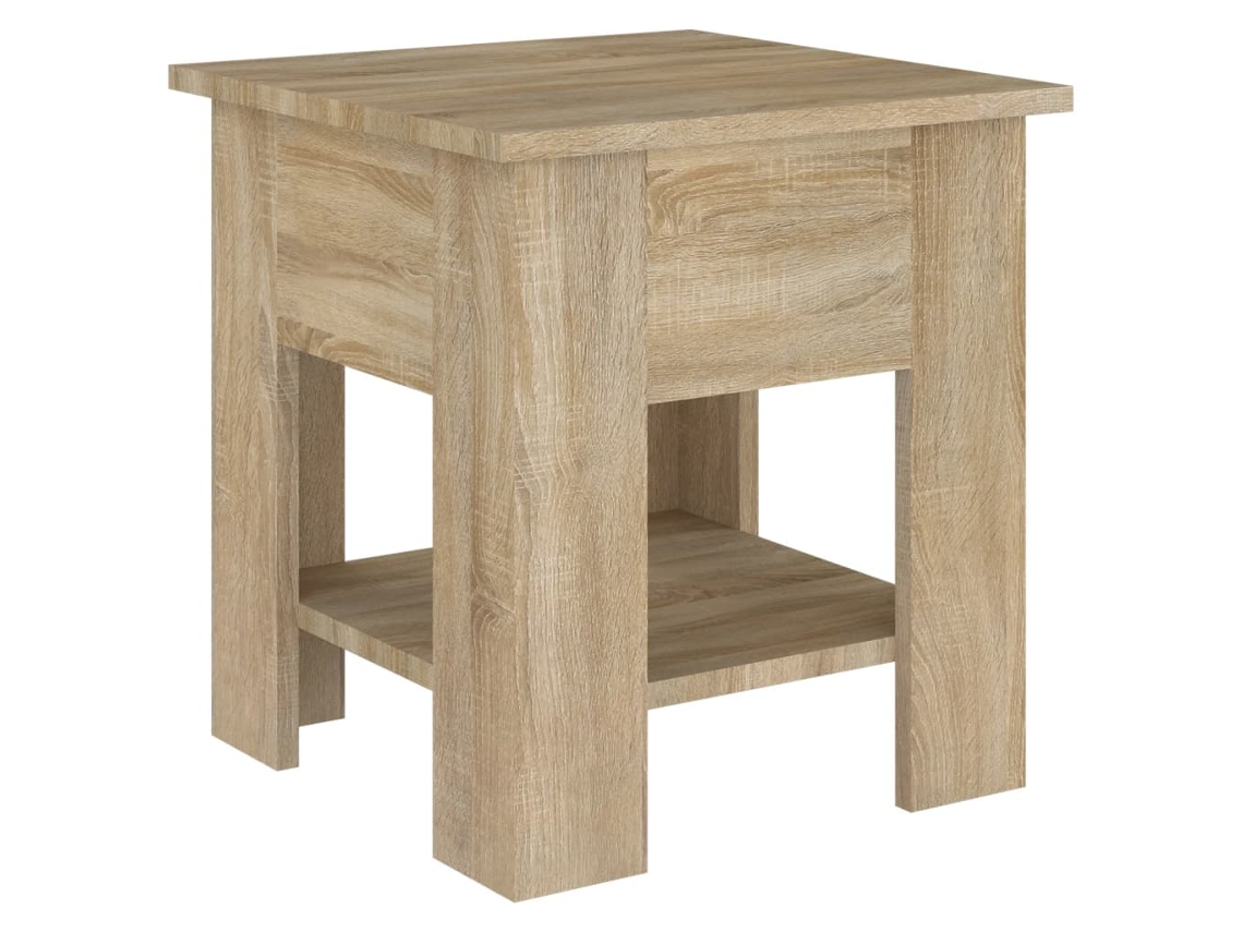 Mesa de Centro de Apoyo 40X40X42 Cm Madera Procesada Roble Sonoma